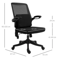 Vinsetto Office Chair 2-Point Massage Executive Ergonomic USB Power Mesh Design 360° Swivel with Lumbar Support, Black(m-3)