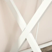 HOMCOM Bureau Informatique Table d'Ordinateur Simple cadre métal - plateau en Verre et  Bois Blanc(m-7)