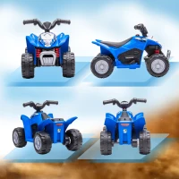 AIYAPLAY Quadriciclo Elétrico HONDA para Crianças de 18-36 Meses Quadriciclo Elétrico Infantil a Bateria 6V com Faróis LED Buzina Velocidade de 2,8km/h e Avance 65,5x35,5x43,5cm Azul(m-8)