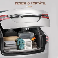 HOMCOM Móvel Sapateiro Dobrável Organizador de Sapatos com 3 Portas Magnéticas 3 Prateleiras para 6 Pares de Sapatos para Entrada Corredor Dormitório 27x34x99cm Branco e Marrom(m-8)
