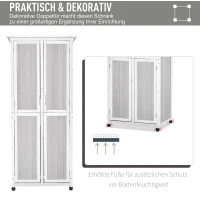 Outsunny Gartenschuppen Geräteschuppen 77 x 58 x 175cm Naturholz Grau(m-4)
