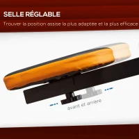 HOMCOM Appareil de fitness total crunch pliable pour crunch abdominaux squat avec assise réglable et poignées ergonomiques(m-5)