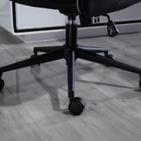 Vinsetto Bürostuhl Ergonomischer Drehstuhl mit Wippenfunktion Armlehne höhenverstellbar Kunstleder Beige 72 x 63 x 111-119 cm(m-7)