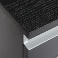 HOMCOM Rollcontainer Aktenschrank Büroschrank mit Schublade Lagerschrank Aufbewahrung Container Spanplatte Schwarz 39x 39 x59,2 cm(m-9)