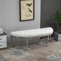 Ławka tapicerowana Ławka vintage retro otomana z guzikami aksamitny dotyk drewno(m-10)