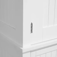 HOMCOM keukenkast servieskast met lade eetkamerkast 6 niveaus MDF wit(m-5)