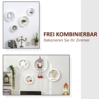 HOMCOM Wandregal Cube CD Regale Regalset Hängeregal Bücherregal Blickfang (Modell 1)(m-7)