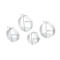 HOMCOM Wandregal Cube CD Regale Regalset Hängeregal Bücherregal Blickfang (Modell 1)(m-3)