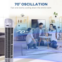 HOMCOM Fan Tower, φ27x75H cm-White(m-6)