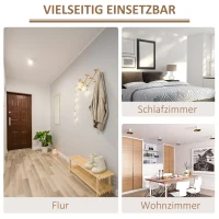 HOMCOM Garderobeständer Mantelgestell Kleiderständer Kleidung Hüte Taschen Schuhe Multifunktion Schwarz+Natur  60 x 40 x 190 cm(m-5)