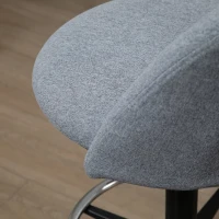 Vinsetto Arbeitsstuhl, Bürostuhl, Zeichenstuhl, Stuhl mit Rollen, Ergonomisches Design, höhenverstellbar, Polyester, Schaumstoff, Nylon, Kunststoff, 51 x 51 x 105-125 cm(m-9)