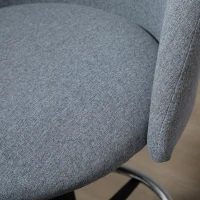Vinsetto Arbeitsstuhl, Bürostuhl, Zeichenstuhl, Stuhl mit Rollen, Ergonomisches Design, höhenverstellbar, Polyester, Schaumstoff, Nylon, Kunststoff, 51 x 51 x 105-125 cm(m-7)