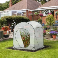 Outsunny Mini Serra Pieghevole Apertura Pop-Up con Sacca, 90x90x110cm(m-2)