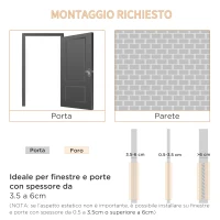 PawHut Gattaiola con Sistema di Blocco per Vetro e Porte, per Animali fino a 9kg, 25.2x6.5x34.2Acm(m-5)