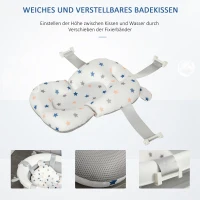 HOMCOM Babybadewanne faltbare Babywanne zusammenklappbar mit Badematte geeignetes Alter: 0-3 Jahre PP-Kunststoff TPE Grün+Weiß 81,5 x 50,5 x 23,5 cm(m-6)