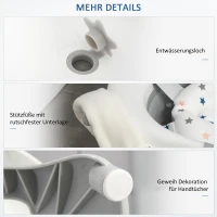 HOMCOM Babybadewanne faltbare Babywanne zusammenklappbar mit Badematte geeignetes Alter: 0-3 Jahre PP-Kunststoff TPE Grün+Weiß 81,5 x 50,5 x 23,5 cm(m-5)