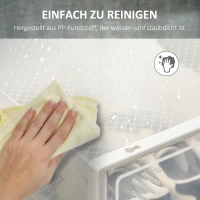 HOMCOM Modulair Reksysteem met 8 Compartimenten, Steekrek, 25 cm x 35 cm x 19 cm, Transparant(m-7)