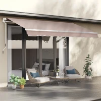 Outsunny Perdea Parasolara retractabila pentru Extern Impermeabil(m-2)