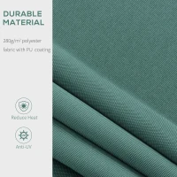Outsunny Perdea de Soare Rulanta Manuala de Perete Tesatura de Poliester 2.5 × 2m Verde(m-4)
