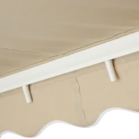 Outsunny Perdea de Soare Rulanta Parasolar de Perete Manual Impermeabil, Bej, 2.5x2m(m-13)