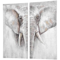 HOMCOM Wall Art Set of 2 Art Print 120L x 120W cm(m-11)