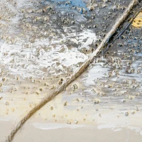 HOMCOM wanddecoratie 'boot op het strand' woonkamer canvaskunst(m-9)