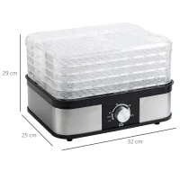 HOMCOM Droogautomaat 5 Lagen 32 x 25 x 29cm Staal(m-3)