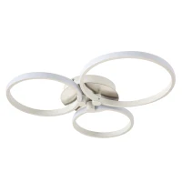 HOMCOM plafondlamp woonkamerlamp slaapkamerlamp plafondlamp moderne hallamp eetkamerlamp, metaal, aluminium, acryl, 56 l x 47 b x 8 h cm(m-11)