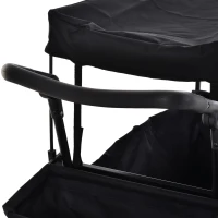 Chariot de plage transport pliable tout-terrain métal noir oxford(m-9)