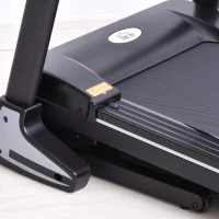 HOMCOM Loopband opvouwbaar met 12 programma's en smartphonehouder 71 x 128 x 122 cm Staal Zwart(m-4)