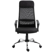 Vinsetto Office Chair Linen Mesh Fabric High-Back Black(m-9)