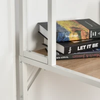 HOMCOM Computer Desk w/ Bookshelf L-Shaped Wood Corner Table Desk Workstation Gaming PC Gaming Laptop Desk Home Office Study Small Space(m-12)