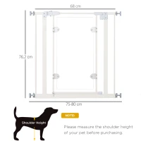 PawHut Gard pentru Caini Inchidere Automata Latime Reglabila Pana la 80cm(m-3)