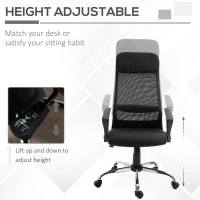 Vinsetto Office Chair Linen Mesh Fabric High-Back Black(m-4)