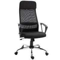 Vinsetto Office Chair Linen Mesh Fabric High-Back Black(m-10)