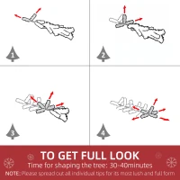 HOMCOM 6 Ft Snow Dipped Artificial Christmas Tree Slim Pencil Xmas Tree with Realistic Branches, Pine Cones, Red Berries, Auto Open, Green(m-6)