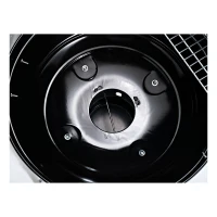 Outsunny grill na kółkach, grill węglowy, grill stojący, BBQ z pojemnikiem na popiół, okrągły(m-5)