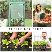 Outsunny Szklarnia na patio mini przenośna metalowa rama ciepła szopa ogrodowa(m-7)