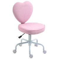 HOMCOM Love Shape Swivel Leisure Chair Pink(m-11)