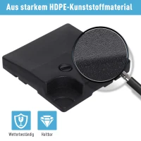 Outsunny Zonneschermstandaard, parasolgewicht, 4-delig. Kan gevuld worden met zand water tot 130 kg(m-5)