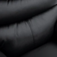 Homcom Fotoliu Relax cu spătar rabatabil și suport pentru picioare care se ridică din piele ecologică negru, 81x90x105cm(m-9)