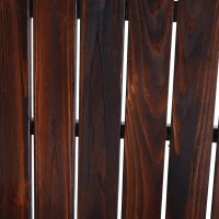 Outsunny Adirondack tuinstoel ligbank voor buiten tuinmeubel balkonstoel massief hout verkoold(m-9)