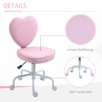 HOMCOM Love Shape Swivel Leisure Chair Pink(m-6)