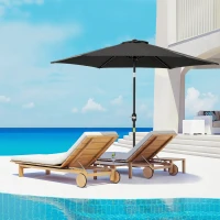 Parasol van Outsunny met kantelfunctie en zwengel(m-2)