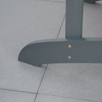 Outsunny krzesło ogrodowe Adirondack z uchwytem na kubek leżak ogrodowy krzesło balkonowe lite drewno kolor ciemnoszary 97 x 72,5 x 93 cm(m-8)