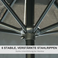 Parasol przegubowy parasol ogrodowy parasol stojący parasol plażowy z korbką ręczną aluminium 4 kolory(m-7)