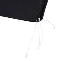 Outsunny Sonnenschirm Schutzhülle bis Ø300 cm Abdeckung Schirmschutzhaube mit Reißverschluss Stab Oxfordstoff Schwarz 200 x 50/80 cm(m-8)