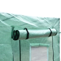 Outsunny Gewächshaus Treibhaus Tomatenhaus mit 2 Fenstern Frühbeet 200x73x168 cm Grün(m-7)