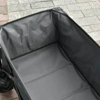 Outsunny Bollerwagen Faltbarer Handwagen 360° Gartenwagen Transportwagen mit  Teleskop Griff Verstellbarer Griffhöhe Strandwagen bis 70 kg Tragkraft Metall Oxford Dunkelgrau 108 x 55 x 59-89 cm(m-10)