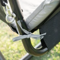 Outsunny huśtawka ogrodowa leżak huśtawka 2 osobowa czarny(m-8)